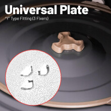 Universal 255mm Microwave Glass Turntable Plate with 3 Fixers | Paxanpax PSA003
