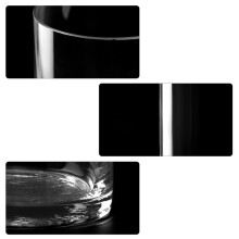 QWORK Elegant Large Glass Cylinder Vase 30cm x 10cm - Crystal Clear Modern Design for Home Decor