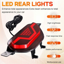 Car Rear Bumper Reflector Brake Light for Tracker Trax 2019-2024 LED Warning Fog Lamp Driving Light