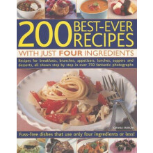 200 Bestever Recipes With Just Four Ingredients by Joanna Farrow Paper