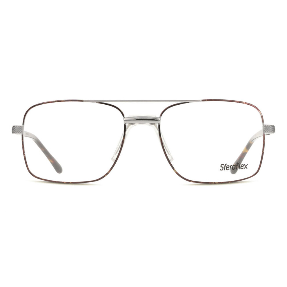 Sferoflex Men's Man Sf2263 S711 Optical Frames Metal Havana Squared - Image 2