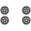 32 Pack Inline Skate Wheels Beginner's Roller Blades Replacement Wheel with Bearings Wheels 70mm 1