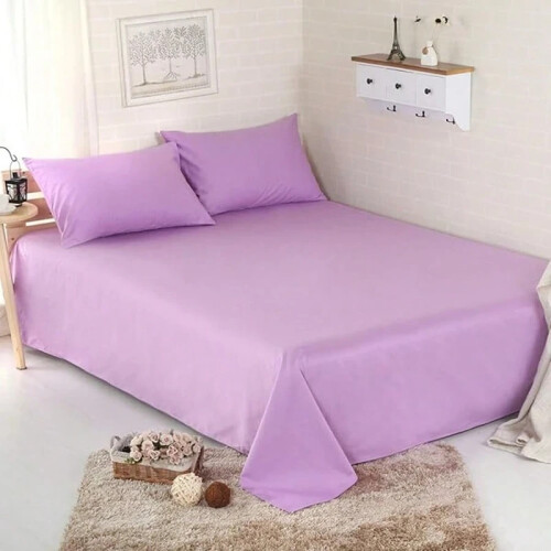1 Piece Solid Fitted Sheet Mattress Protector Soft Breathable 90-180cm 1