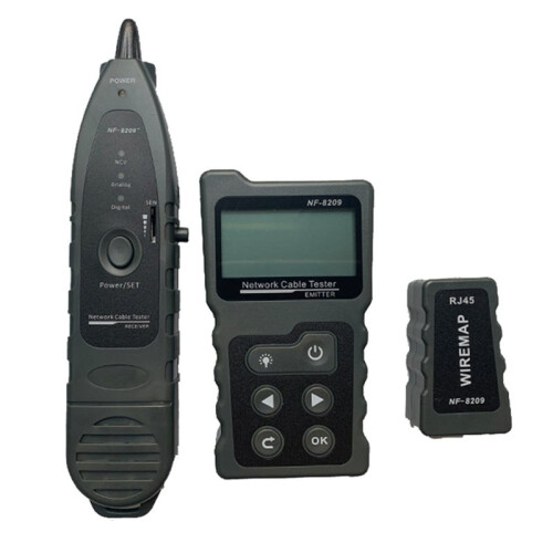 NF-8209 Network Cable Tester Cable Tracker POE NCV Ethernet Cable Wire Tester for CAT5/CAT6 Wire Tracer Length Test