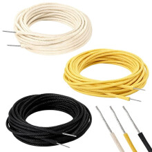 30FT Stoffen Bedekte Terugduw Gitaar Draad Set, Vintage Stijl Gewaxte Gevlochten Gitaar Bedrading Kit, 22AWG Pre