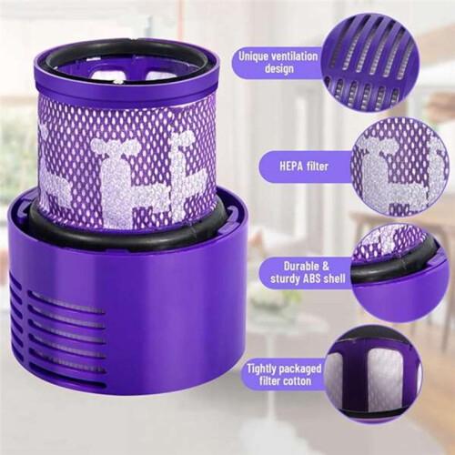 Filter Element Compatible with  V10 SV12 Cyclone Animal Absolute Total Clean Vacuum Cleaner Replacement Washable HEPA Filter 2