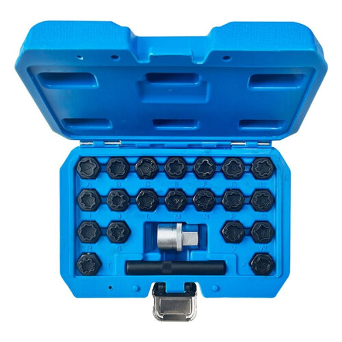 22pcs Car Locking Wheel Nut Removal Tool Key Socket Anti-Theft Screw Sleeve for  Type A -X