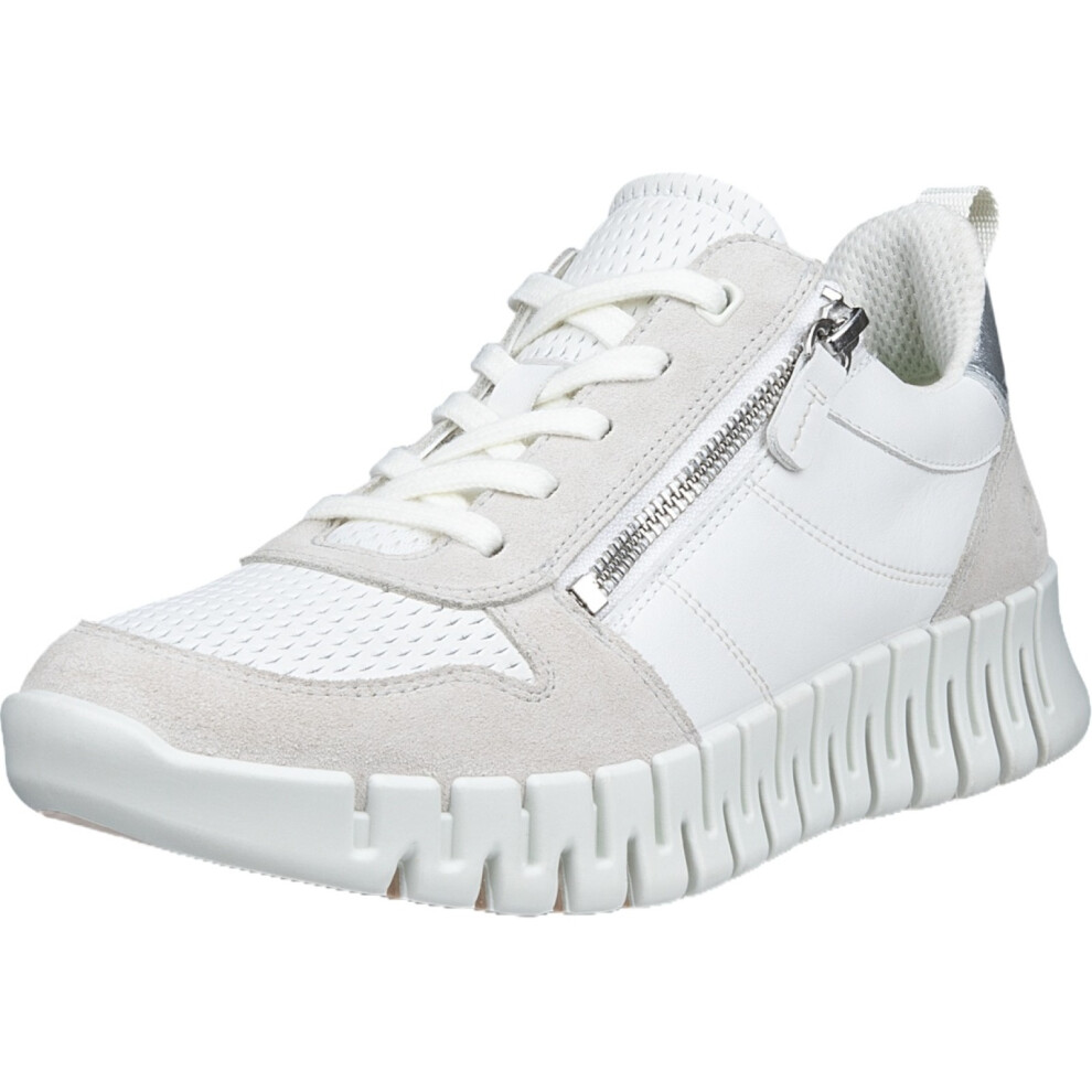 Ecco (6.5 - 7 Uk (40Eu), Shadow White/Pure Silver) Womens Gruuv Trainers