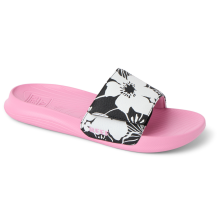 (3 UK, Black/Pink) Reef Kids Salty Adjustable Strap Slides