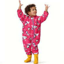 (6-12M, Snow Animals) Dare 2b Kids Bambino II Waterproof Insulated Lined Full Zip Rainsuit Snowsuit