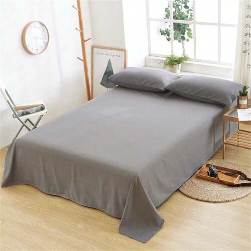 1 Piece Solid Fitted Sheet Mattress Protector Soft Breathable 90-180cm 1