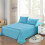 1 Piece Solid Fitted Sheet Mattress Protector Soft Breathable 90-180cm 2