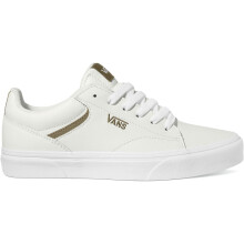 Vans Womens Seldan Leather Low Rise Trainers Sneakers Shoes