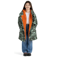 (9 - 13 Yrs, Dark Vine Camo) Trespass Kids Havelock Waterproof Changing Robe