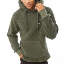 (XL, Khaki) Bench Mens Jerry Borg Pullover Teddy Bear Fleece Hooded Sweatshirt Hoody Hoodie