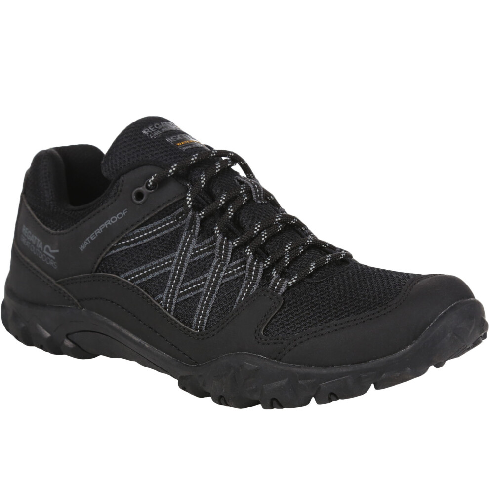 Regatta (Uk 6.5, Black) Mens Edgepoint Iii Water Resistant Outdoor Walking Trainers