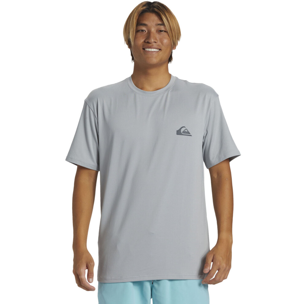 Quiksilver (Xl, Quarry) Mens Surf Tee Short Sleeve Rash Vest