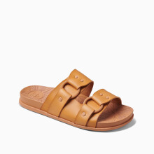 (4 UK, Natural) Reef Womens Cushion Vera Cruz Vegan Leather Summer Flip Flops Slide Sandals