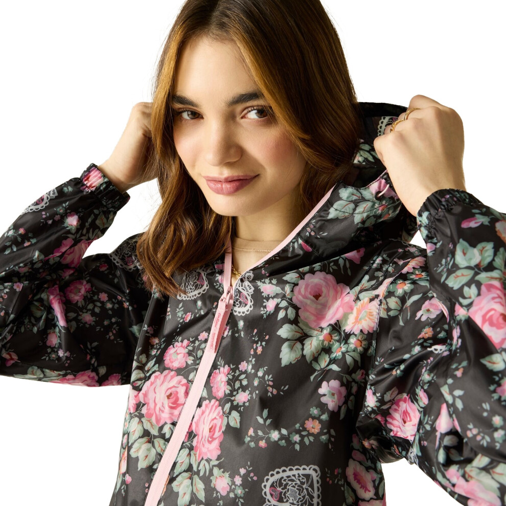 Regatta (12, Black Hackney Rose) Womens Cath Kidston Waterproof Jacket
