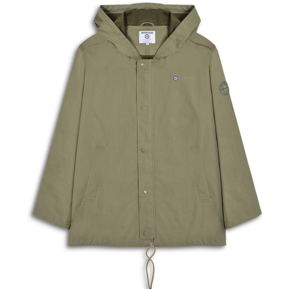 Lambretta (4Xl, Khaki) Mens Military Style Hooded Warm Winter Parka Jacket Coat