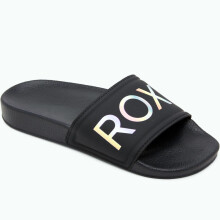 (10K UK, Black) Roxy Girls Slippy Summer Beach Holiday Sandals Flip Flops Sliders