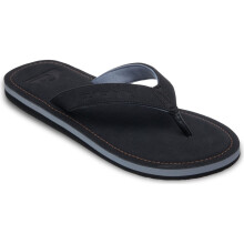 (7 UK, Black) Quiksilver Mens Molokai Nubuck Flip Flops