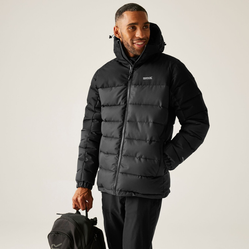 Regatta Men's Black Aldthorn Water-Resistant Quilted Jacket in Size XL, Sports Direct - Image 7