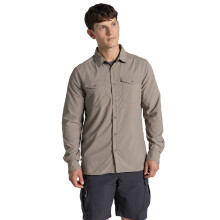 (XL, Pebble) Craghoppers Mens NosiLife Loukkos Long Sleeve Shirt