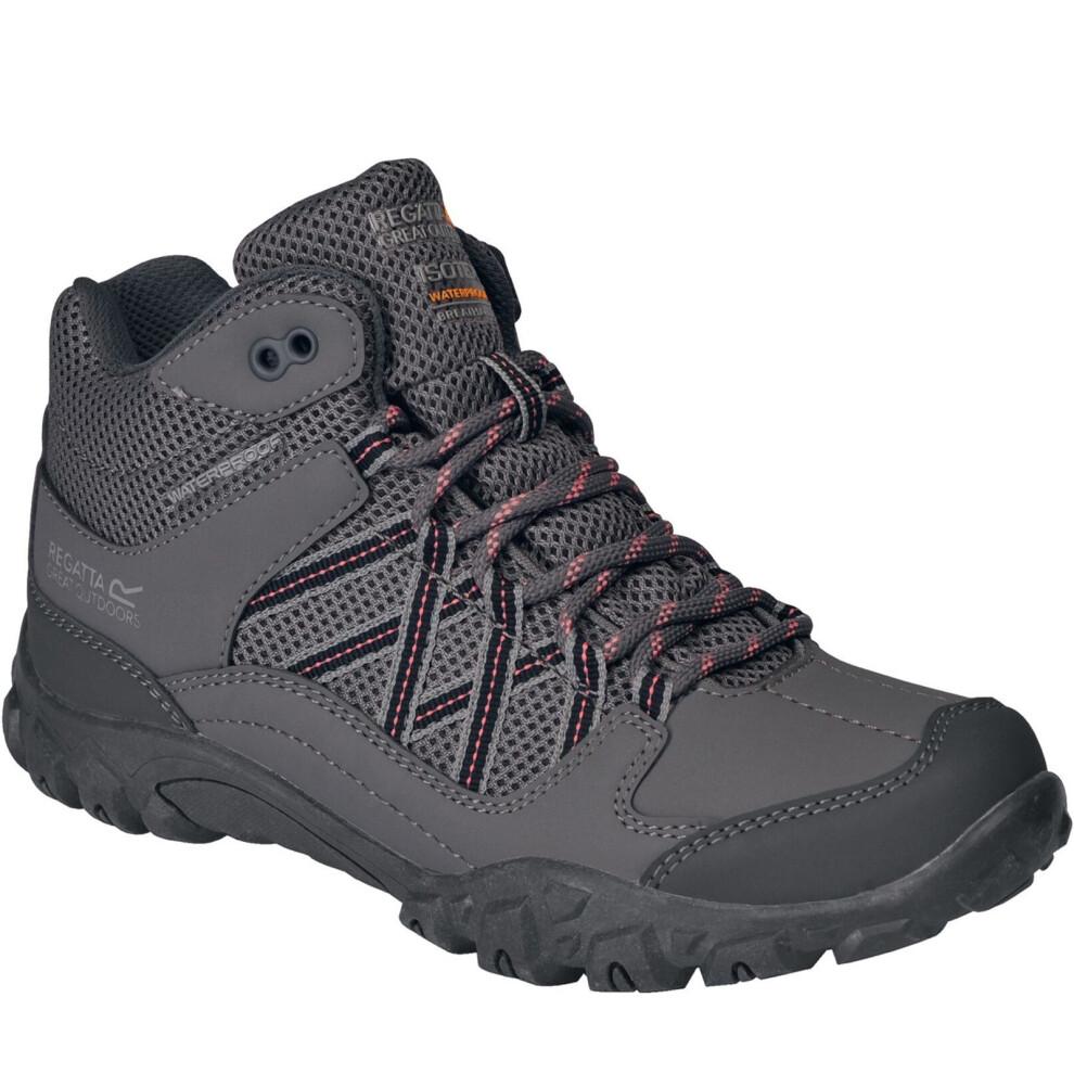 Regatta (9K, Granite) Kids Edgepoint Water Resistant Outdoor Walking Hiking Ankle Boots