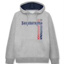 (2XL, Grey Marl) Lambretta Mens Racing Stripe Hoodie