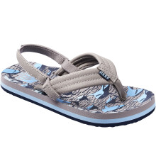 (4K UK, Tan Sharks) Reef Children Kids Little Ahi Summer Beach Pool Sandals Thongs Flip Flops