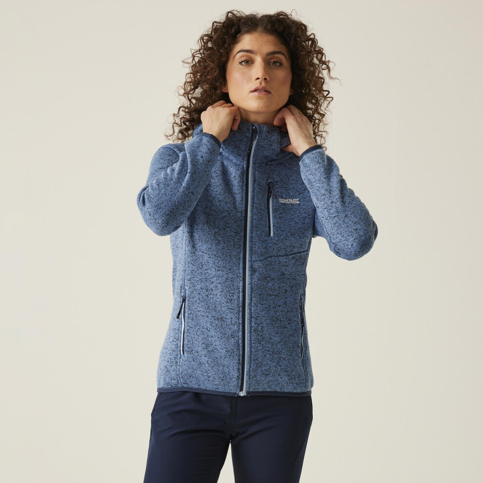 Regatta (20, Coronet Blue) Newhill Full Zip Hooded Warm Winter Walking Fleece Jacket