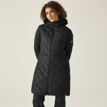 (8, Black) Regatta Womens Fritha III Insulated Faux Fur Hooded Parka Jacket Coat