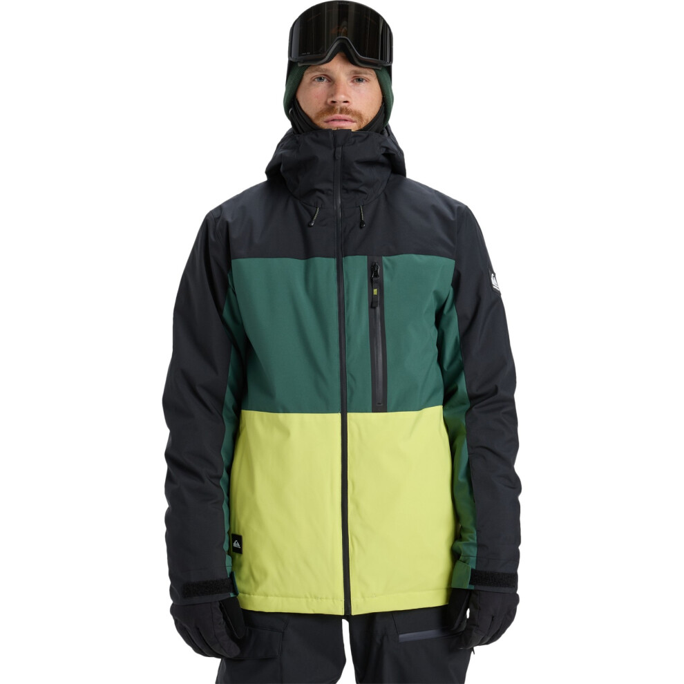 Quiksilver (M, True Black) Mens Sycamore Block Waterproof Ski Jacket