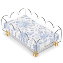 Napkin Holder Clear Guest Towel Holder Tray for Bathroom Kitchen Hotel Disposable Paper Hand Towel for Party Wedding
