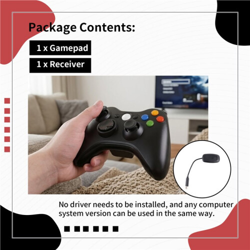 For  360 2.4G Wireless Gamepad Support  Controller Joystick for X Box 360 Jogos Controle Win7/8/10 PC A 1