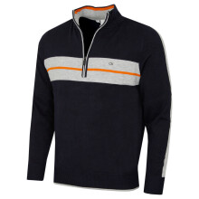 (L, Navy) Calvin Klein Mens 2026 Golf Vertex Half Zip Neck Pullover Sweater