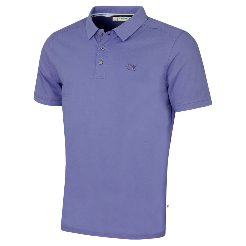 Calvin Klein (Xxxxl, Lilac) Mens 2026 Campus Coastal Wicking Golf Polo Shirt