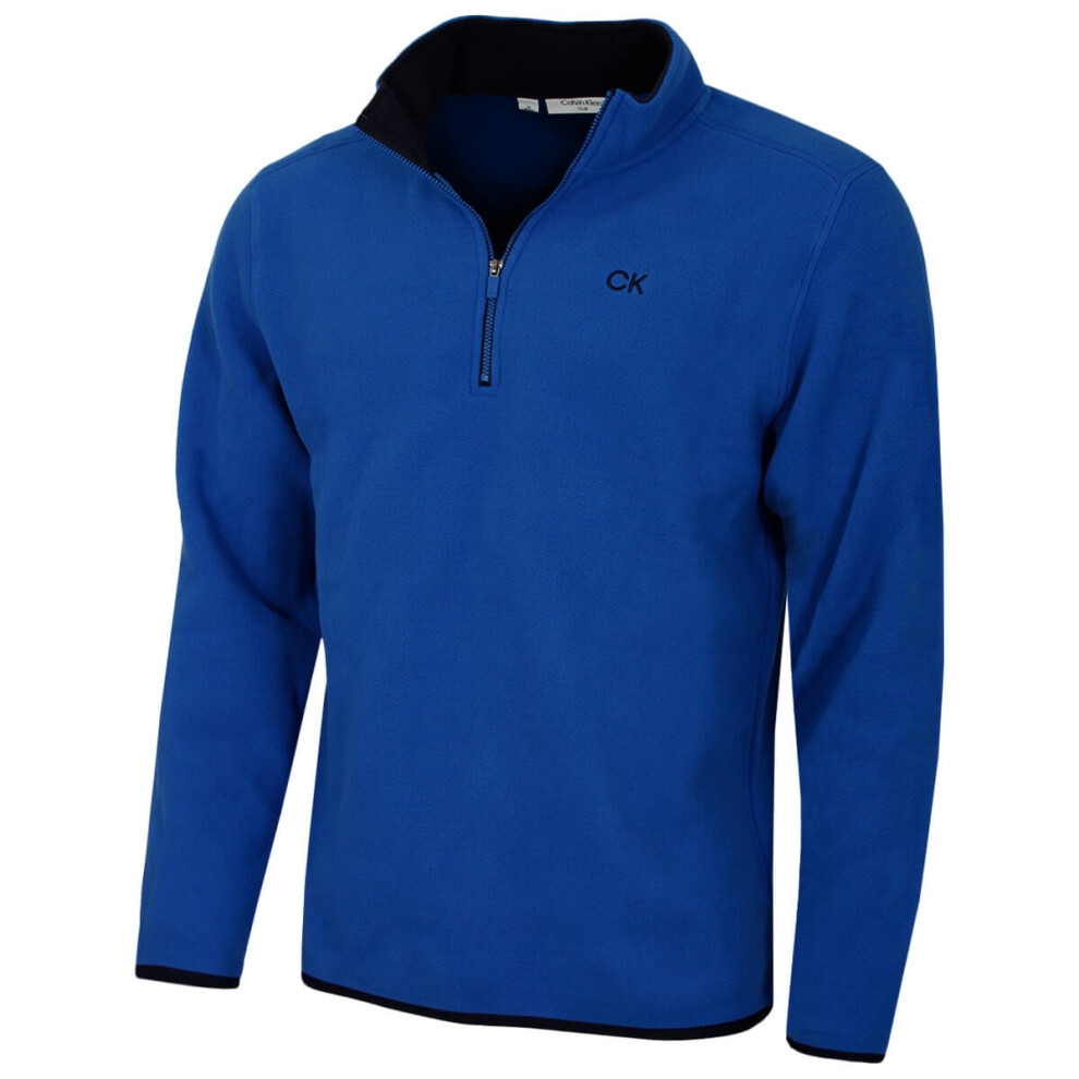 Calvin Klein (Xxxxxl, Royal) Mens 2026 Polar Fleece 1/2 Zip Stretch Golf Sweater