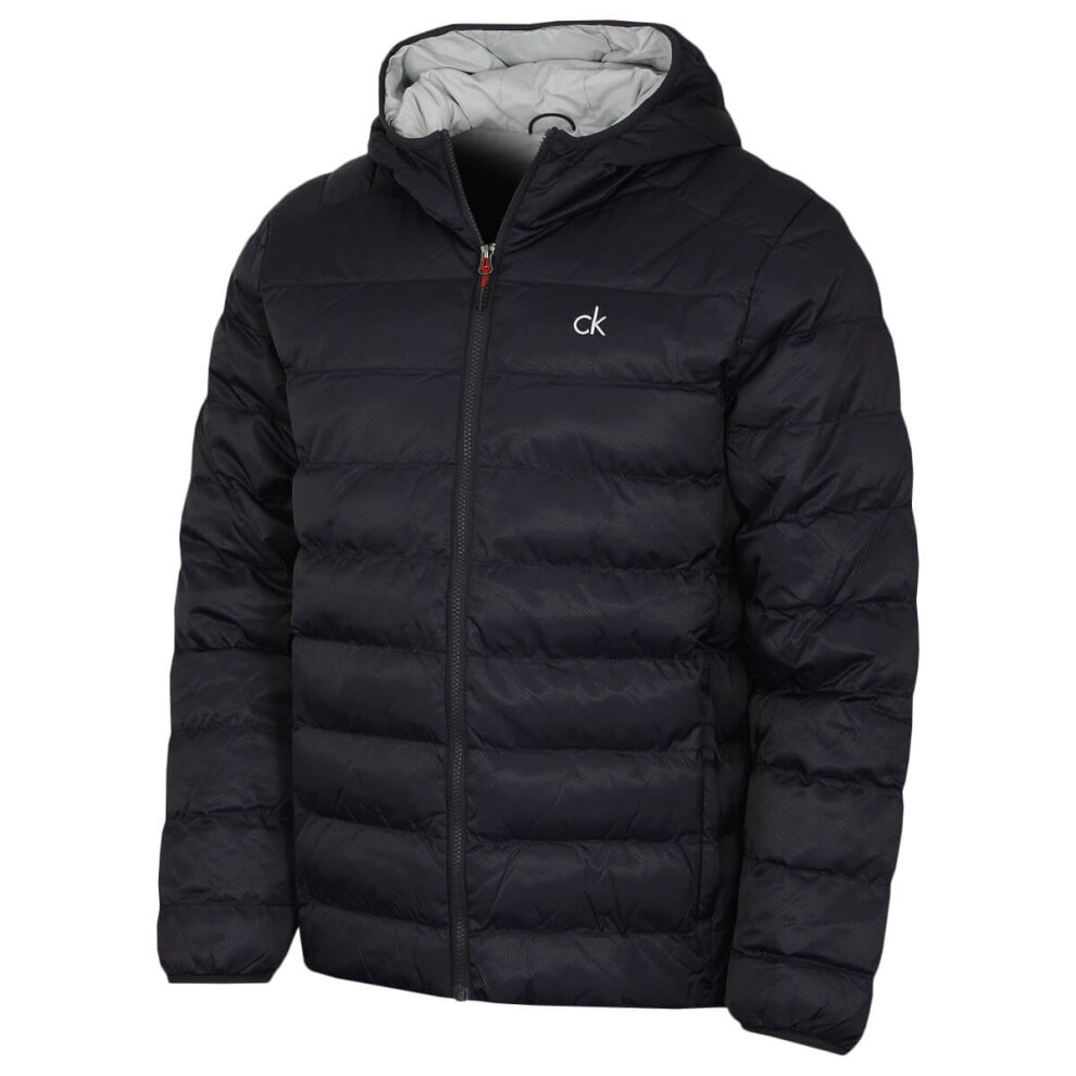 Calvin Klein (Xxxl, Navy Lightweight) Mens 2026 San Gabriel Padded Woven Jacquard Jacket
