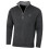 Calvin Klein (L, Charcoal Marl/Light Grey) Calvin Klein Mens Lined Chunky Windproof Lined 1/2 Zip Sweater 1