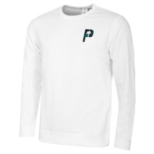 (S, White Glow) Puma X PTC Mens Glitch Graphic Crew Neck Soft Sweater