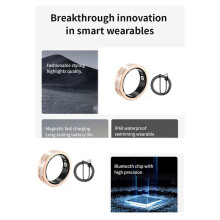 Ring for Women Waterproof IP68 Heart Rate & Health Monitor Stylish Sports Accessory Inner Diameter 17.3mm