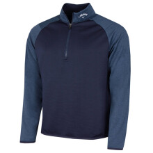 (XXXL, Peacoat) Callaway Golf Mens 2026 1/4 Zip Waffle Two-Tone Sport Midlayer Sweater