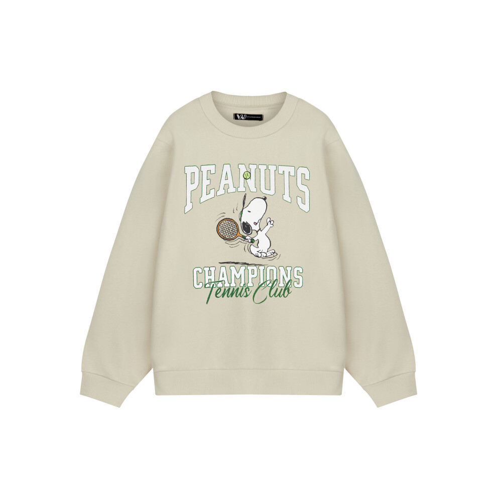 Peanuts (Medium) Snoopy Sweatshirt (Unisex Beige)