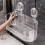 Suction Storage Box, No-Drill Bathroom Suction Storage Box - Large Capacity for Bathroom, Kitchen (Gray) A 5