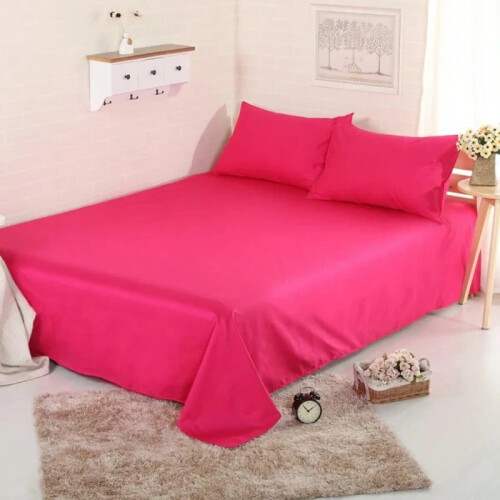 1 Piece Solid Fitted Sheet Mattress Protector Soft Breathable 90-180cm 1