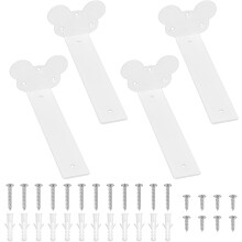 Soporte para Estante Escuadras para Estantería Soporte Juego de 4 Piezas 200 mm Blanco — soportes para estantes