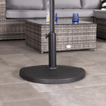 Charles Bentley Concrete Umbrella Half Base for Half Canopy Umbrella - Dark Grey