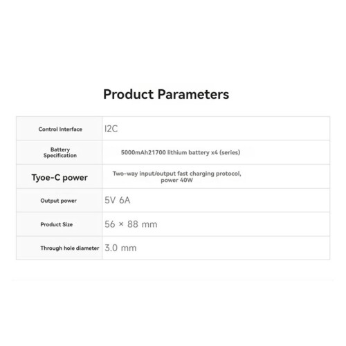 Per il Gruppo di Continuità UPS HAT Type-C Raspberry Pi 5 Ricarica Rapida per il Modulo UPS Raspberry Pi 4B/3B+ 2
